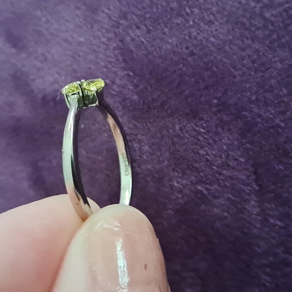 AAA Canary Tourmaline Bypass Ring In 925 Sterling Silver - Picture 6 of 7